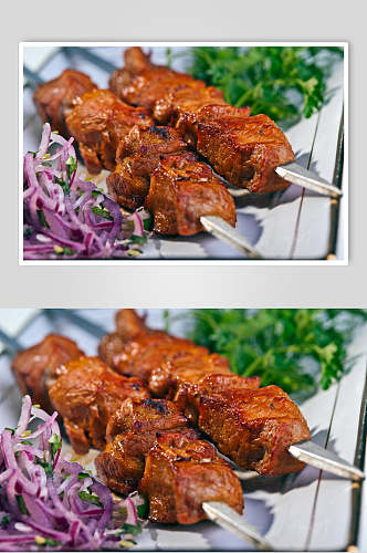 新疆烤肉串高清图片