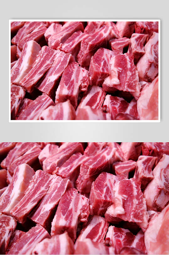 汤甜肉香精致猪前排排骨美食图片