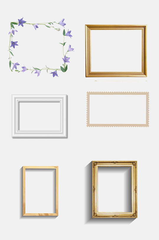 简约照片框相框免抠元素素材