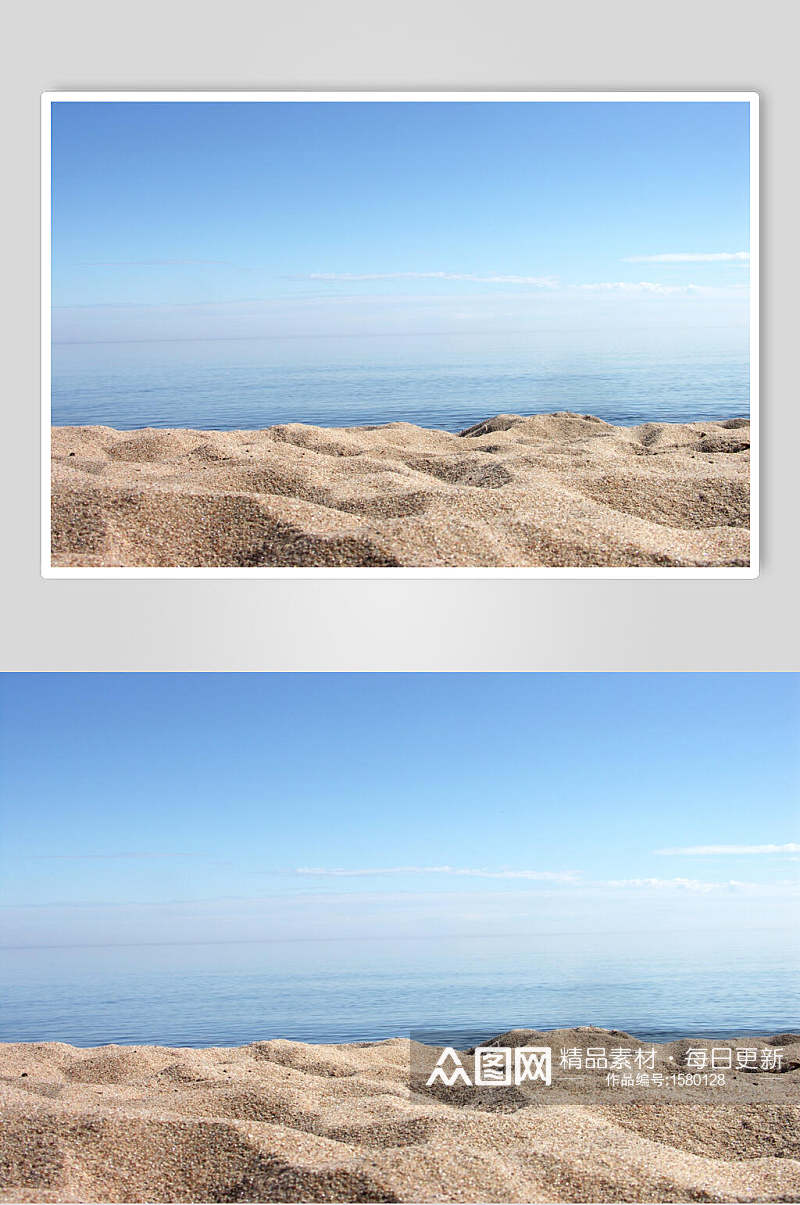 沙滩大海海浪图片素材