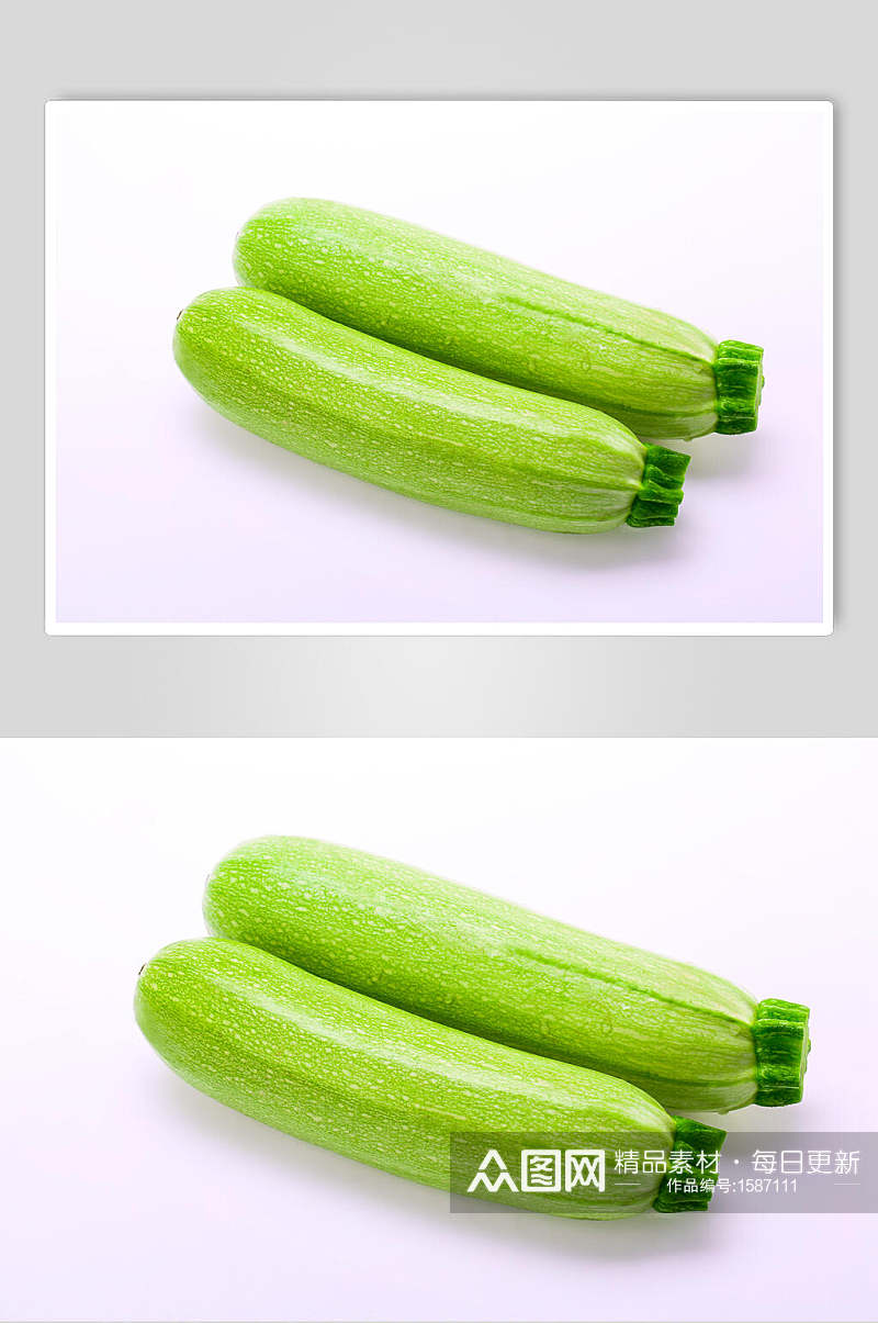 嫩南瓜瓜果蔬菜白底蔬菜高清图片素材