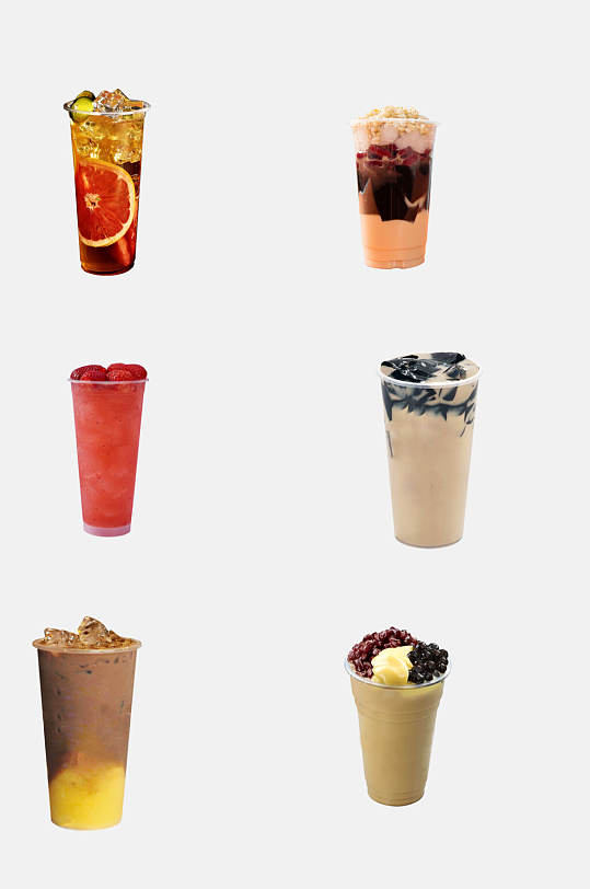 夏季奶茶店摄影图饮品元素