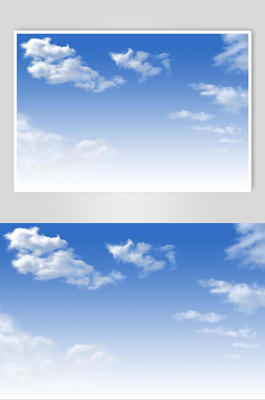 空旷蓝天白云图片元素素材