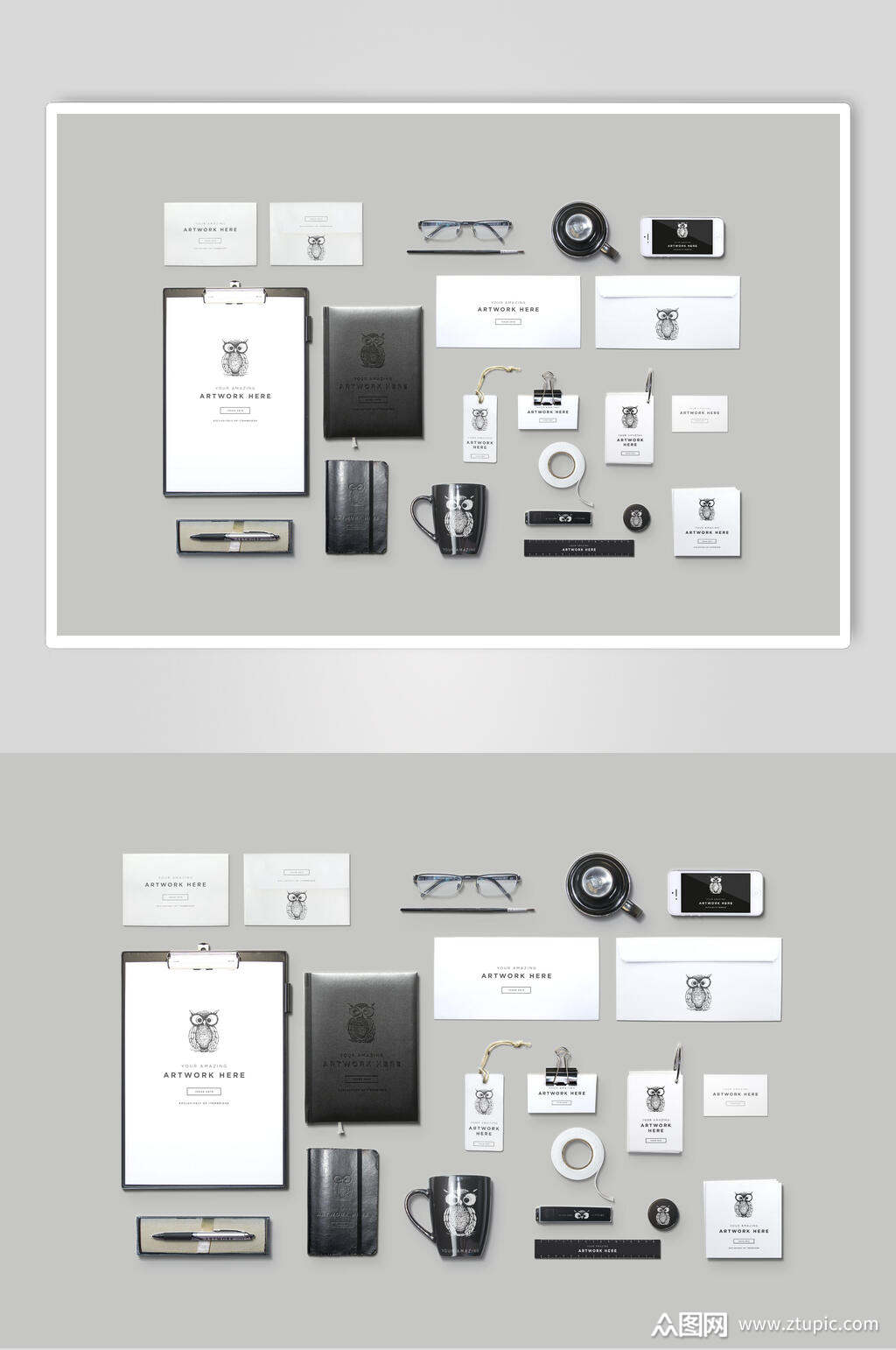 时尚高端整套vi样机效果图素材