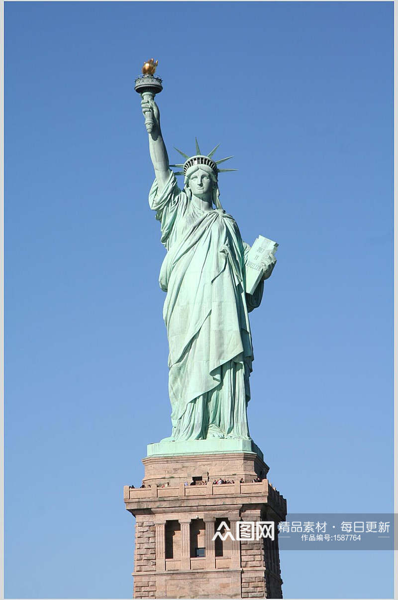 美国自由女神像高清图片素材