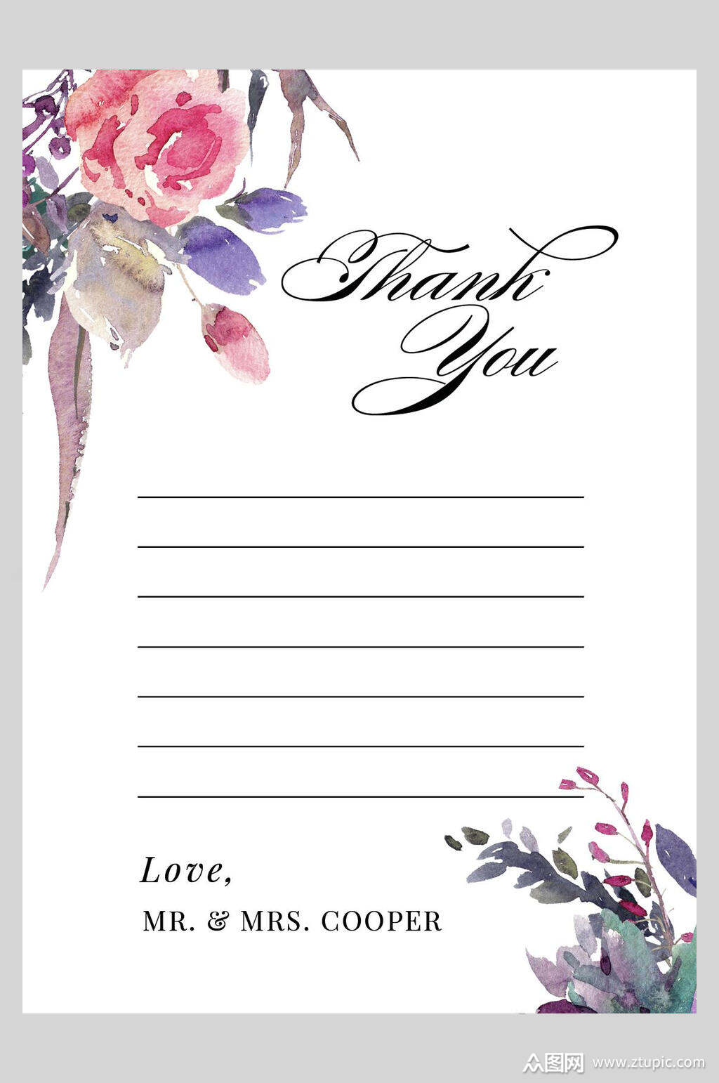 手绘画邀请函设计海报素材