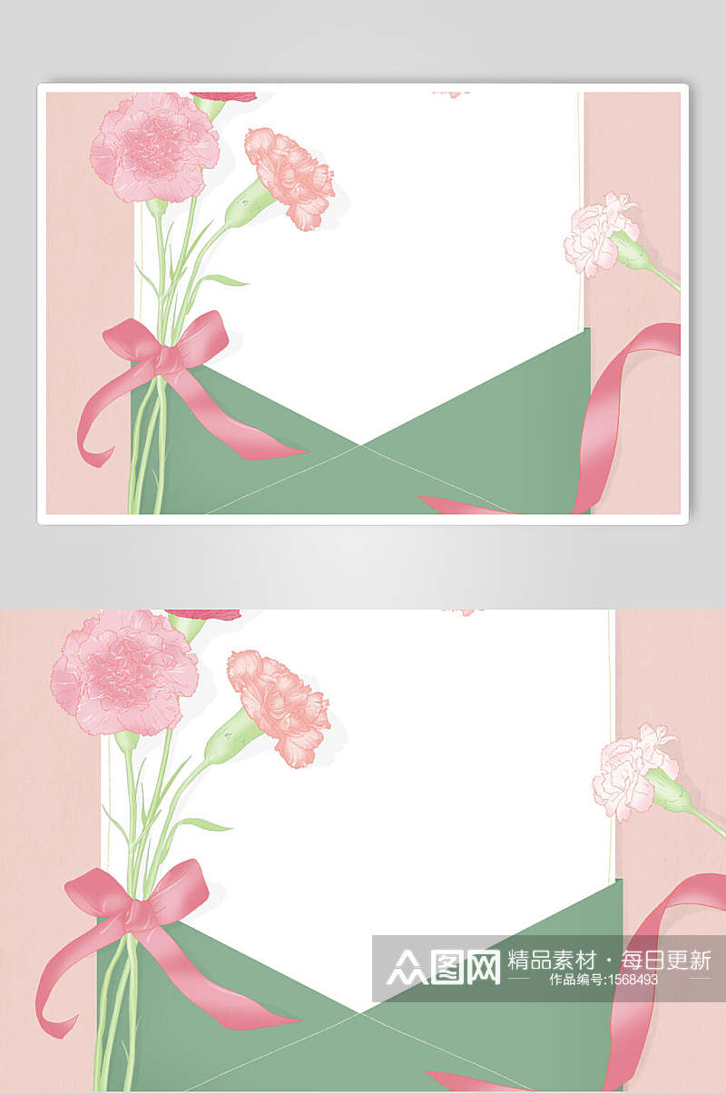康乃馨花卉创意海报设计素材
