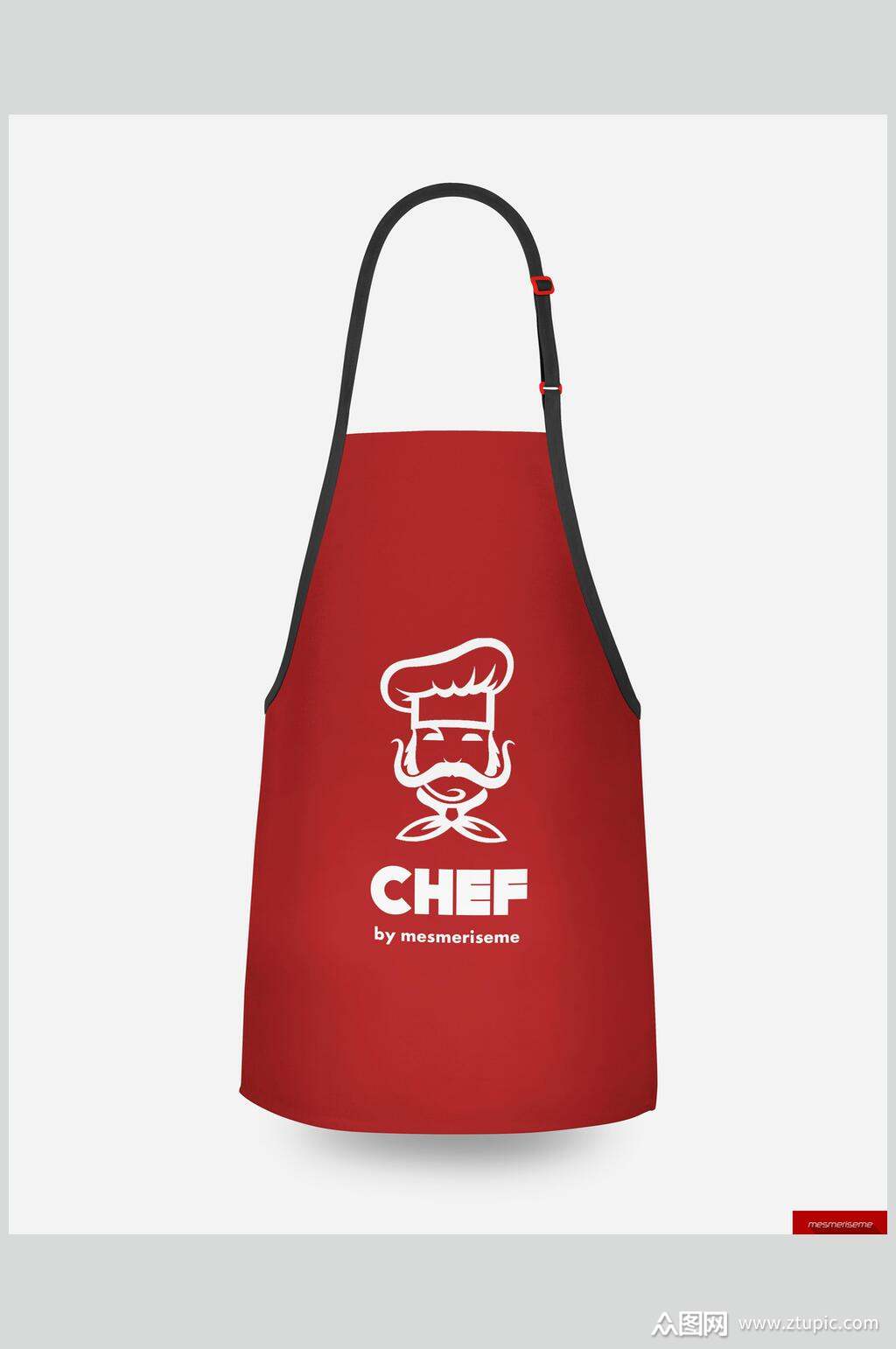 红色围裙vi样机素材