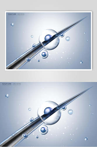 清新基因水分子背景海报设计