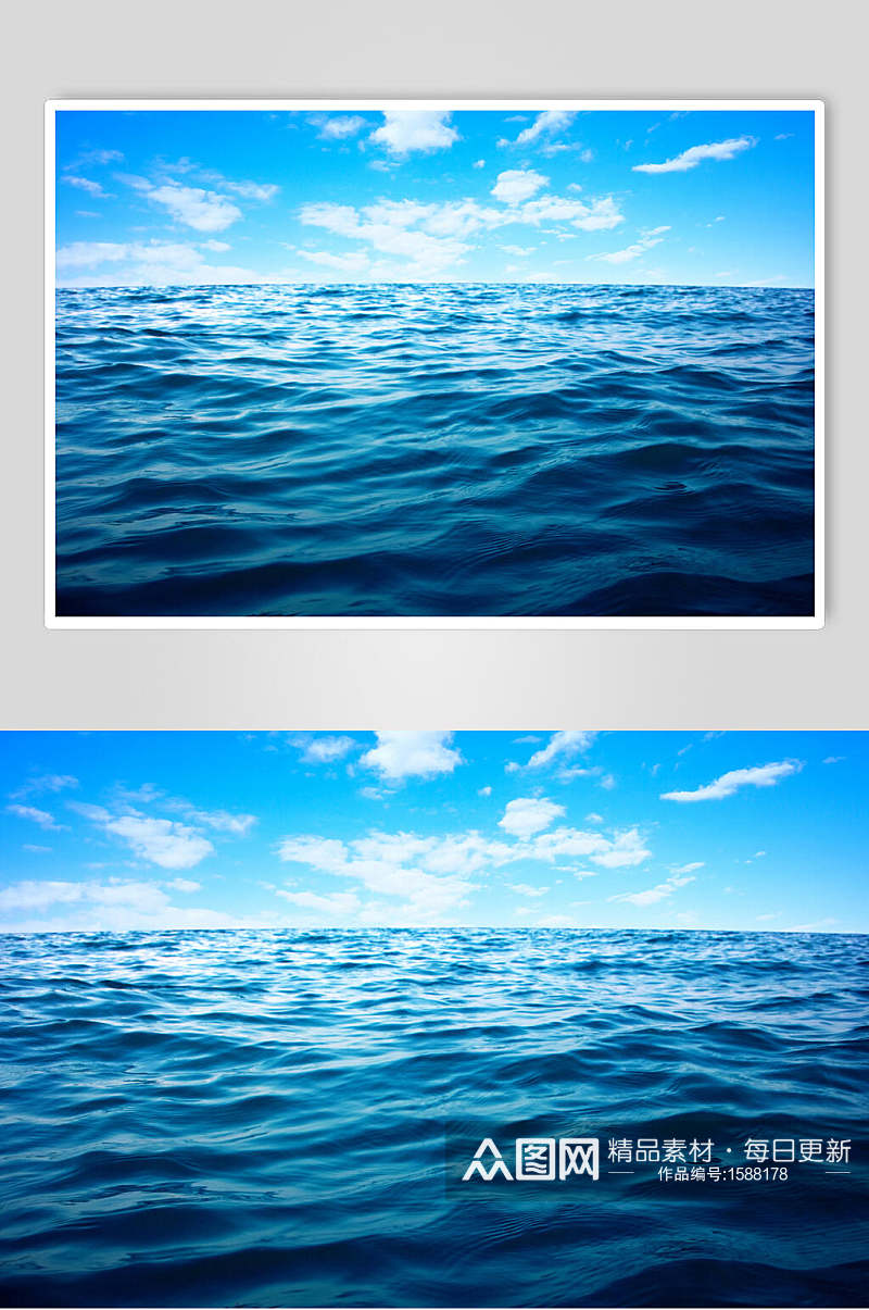 海浪图片蓝色天空大海摄影图素材