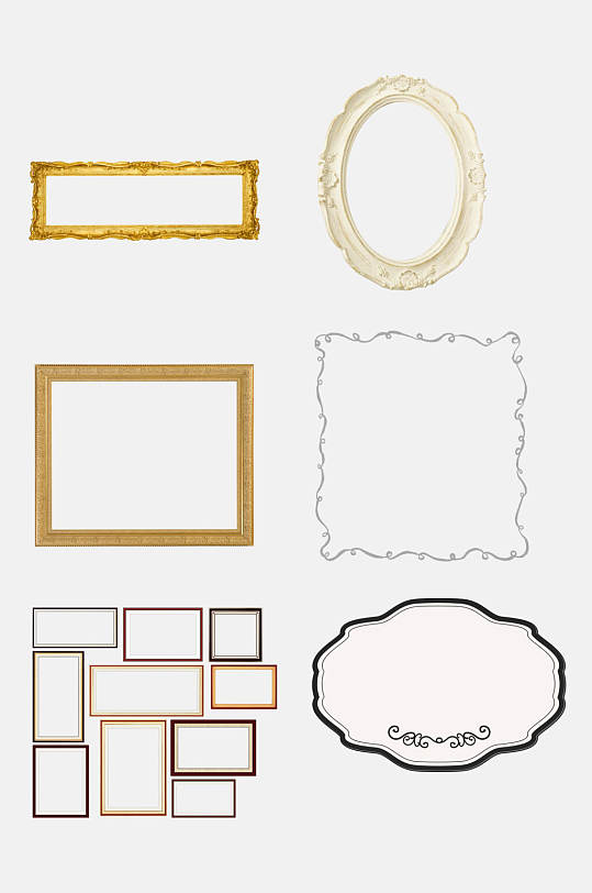 简约照片框相框免抠元素素材
