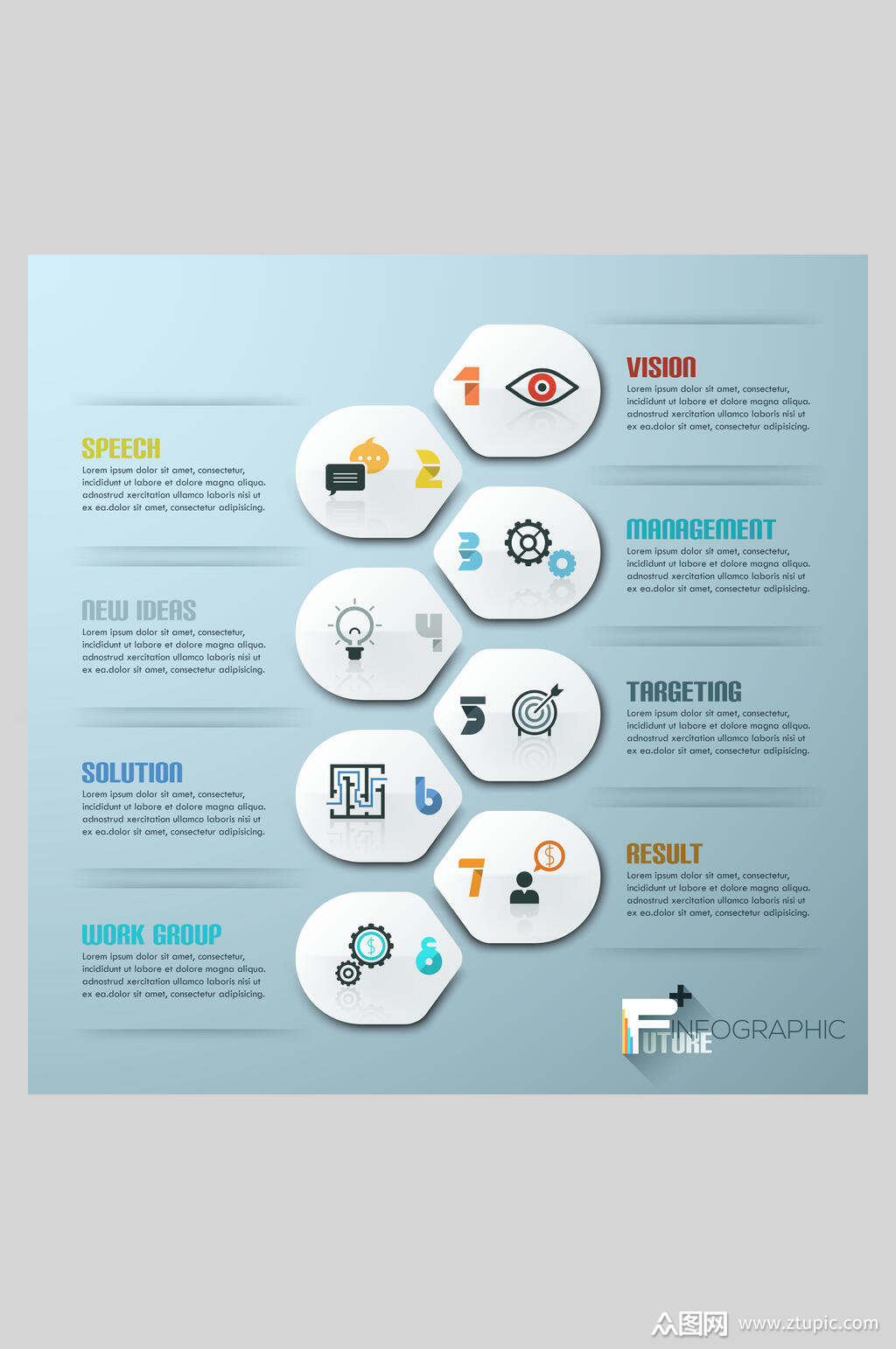 矩阵电子表格图表海报