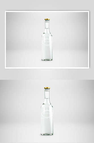 酒类玻璃瓶包装样机效果图