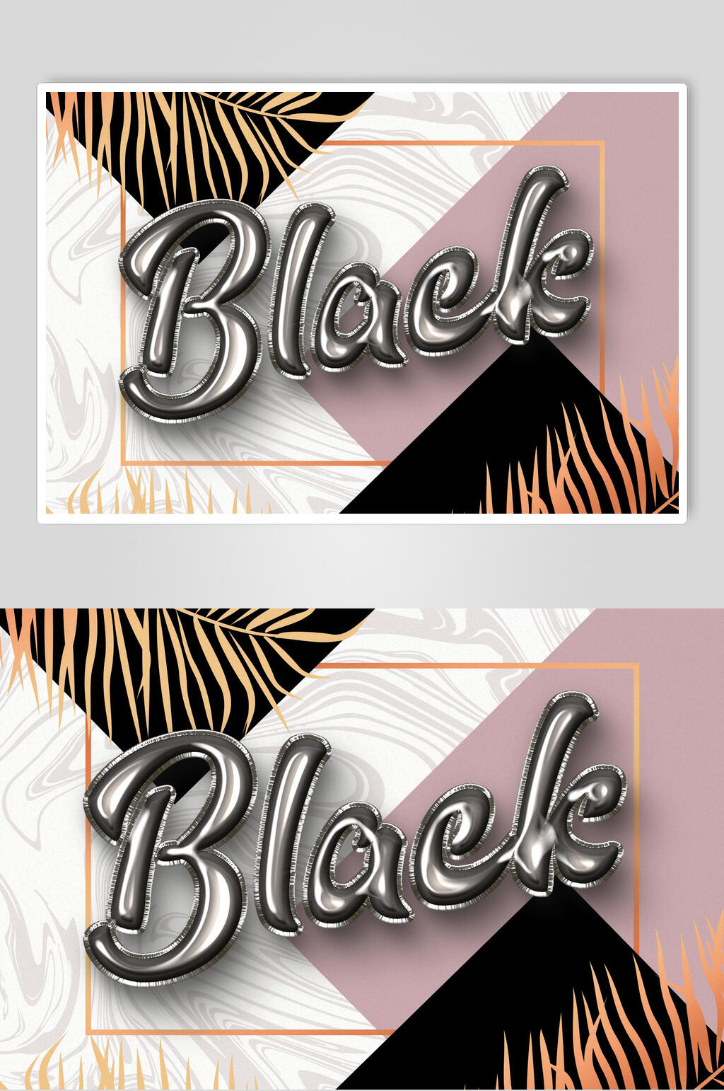BLACK字体效果设计海报素材