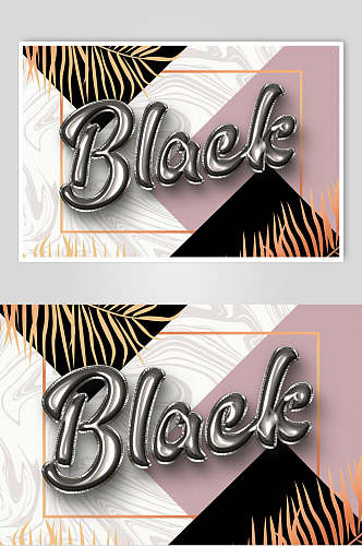 BLACK字体效果设计海报