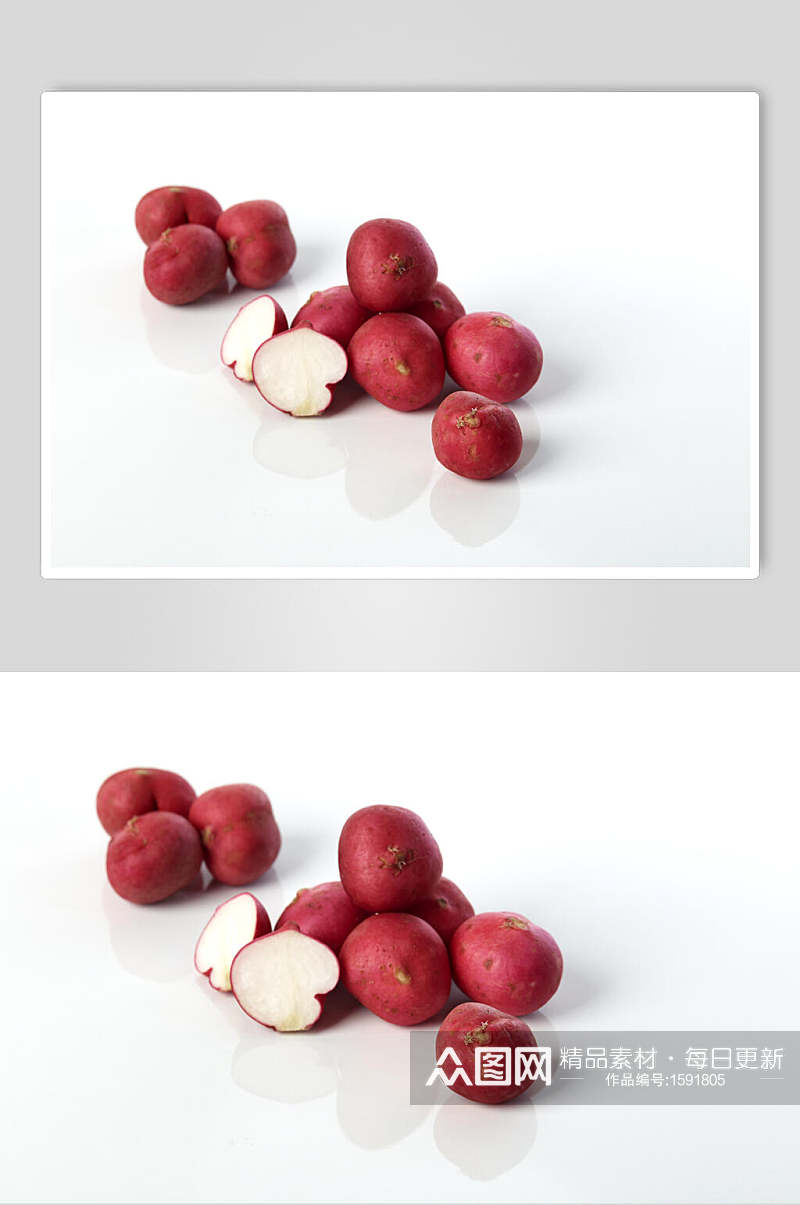 红色圆形果子图片素材
