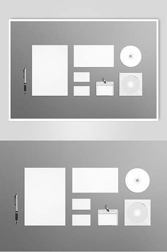 名片信件办公套装效果图样机