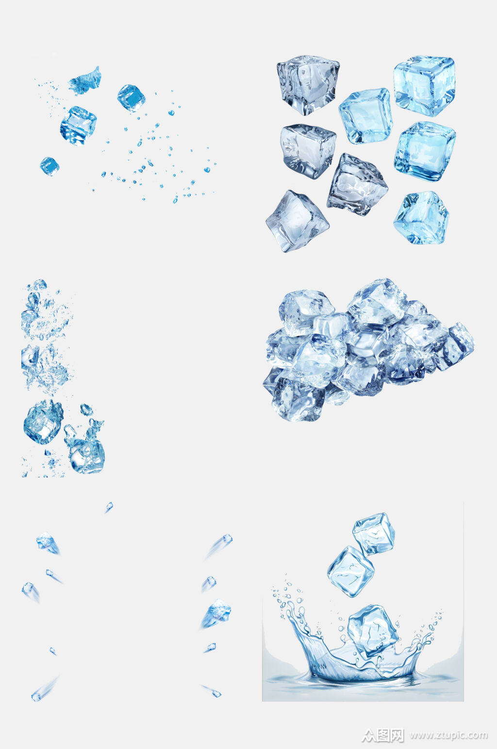 冰块插画免抠元素素材