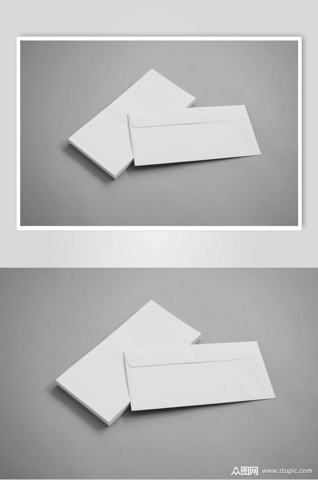 vi样机信封白色简约样机素材