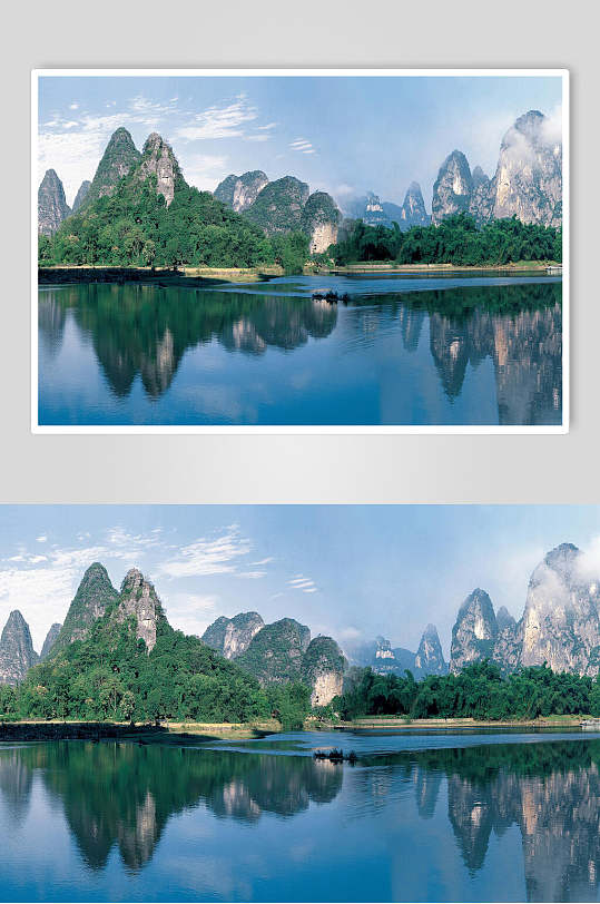 水中倒影秀美桂林山水美景图片