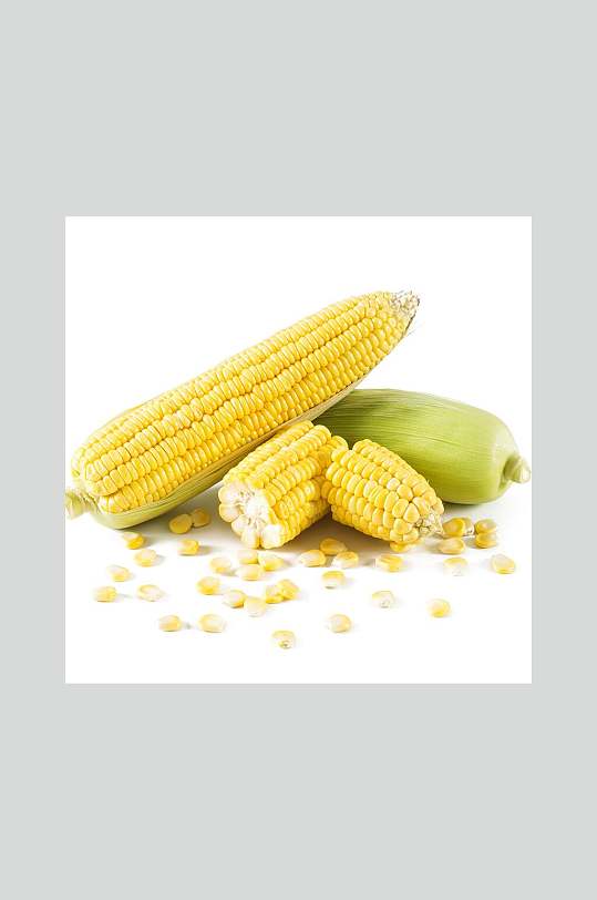 新鲜颗粒甜玉米美食摄影图