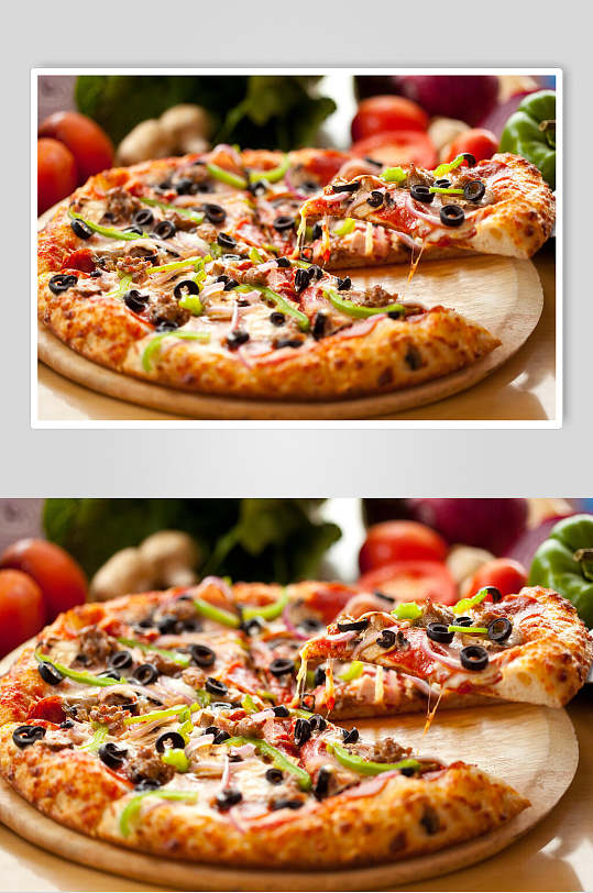 奥尔良披萨美食高清图片