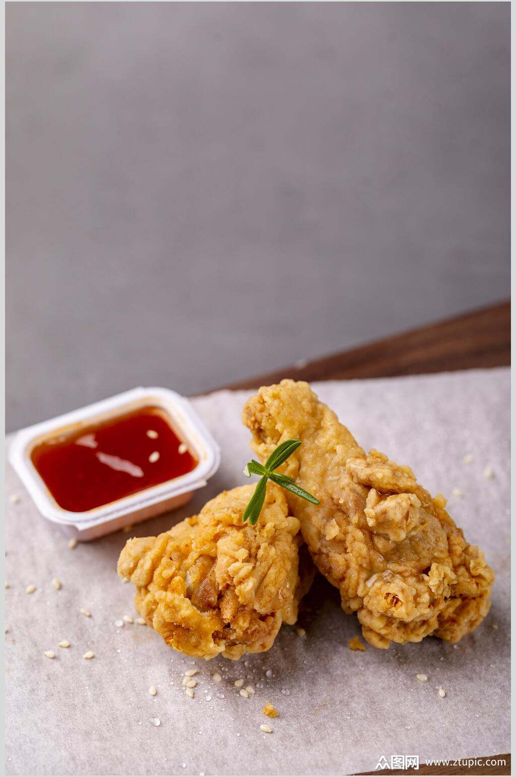 小吃番茄酱香辣鸡腿图片素材