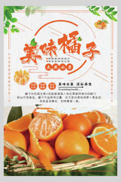 美味橘子水果海报