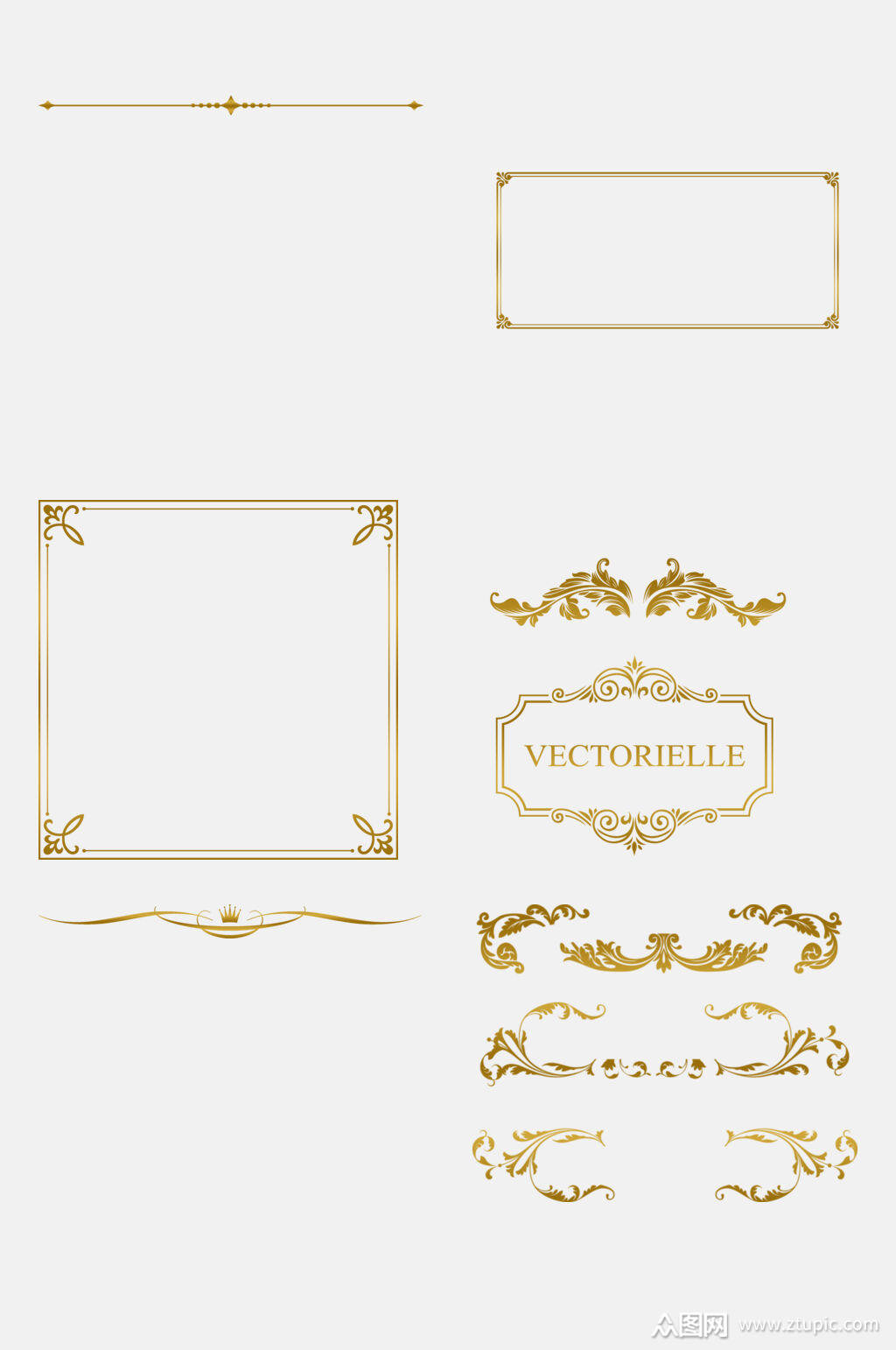 高贵欧式花纹边框免抠元素素材模板下载-编号1724358-众图网