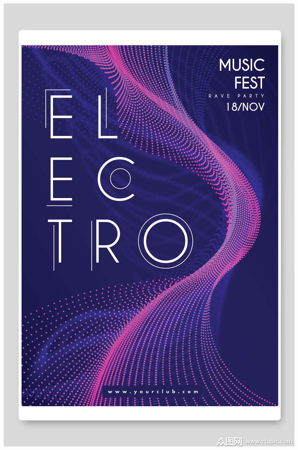 蓝色渐变创意电子背景海报模板下载-编号1555740-众图网