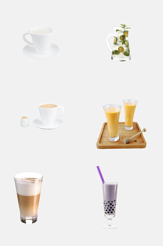 夏季奶茶店攝影圖飲品元素