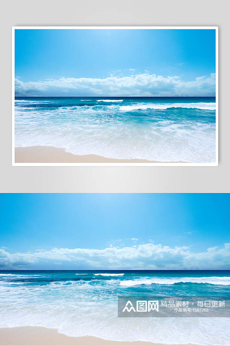 沙滩海浪高清图片素材