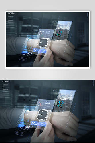 手表立体成像全息数据智能科技海报
