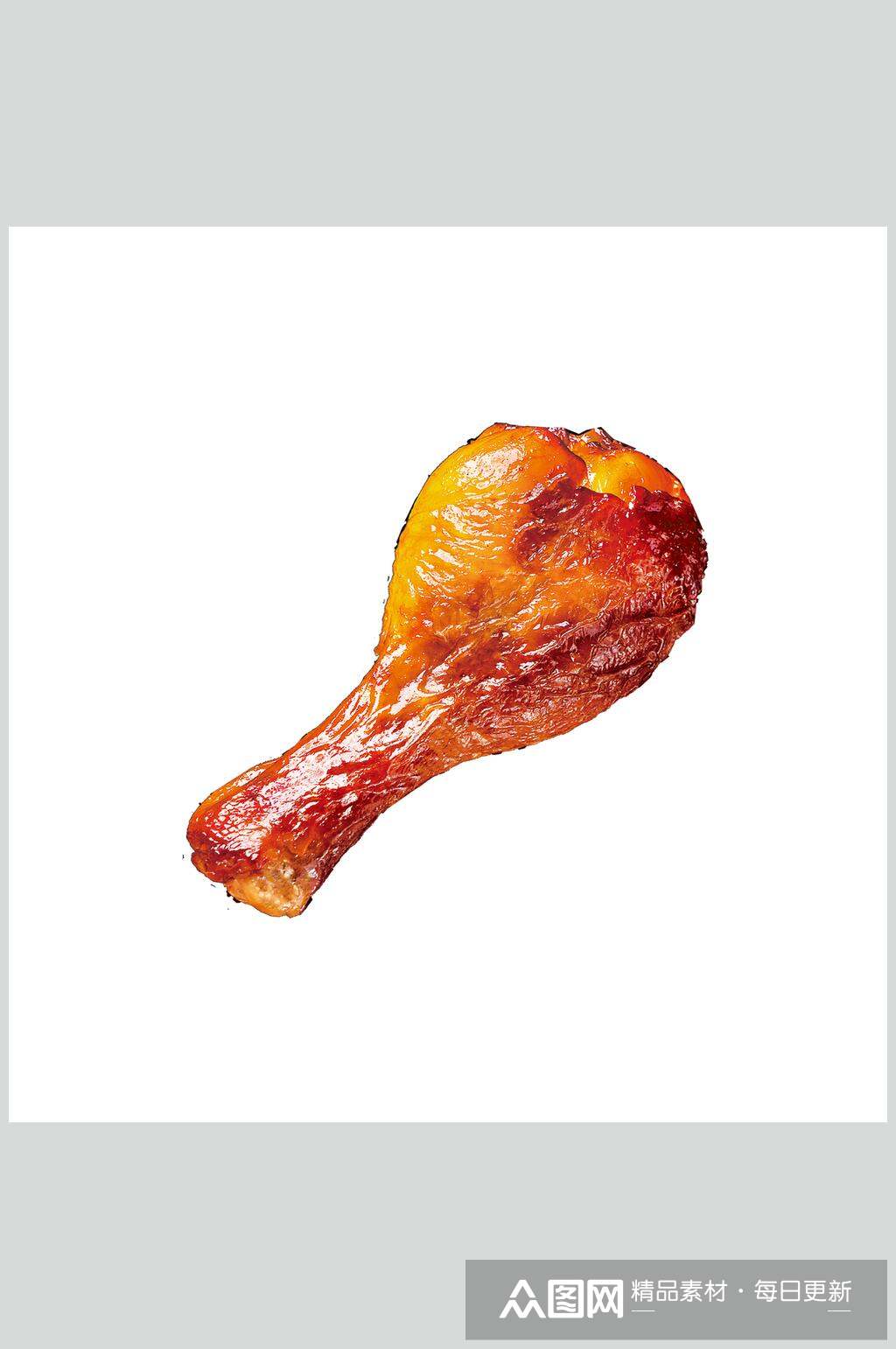 香酥炸鸡烤鸡白底高清图片素材