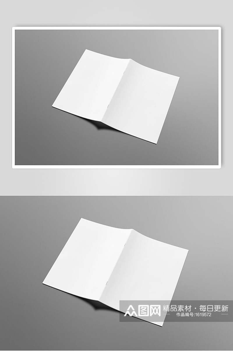 空白对折页VI样机贴图素材
