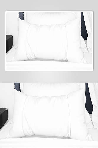 床上用品洁白枕头套效果图