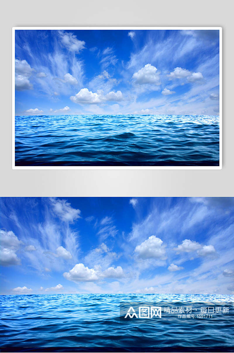 高清平静海浪图片素材