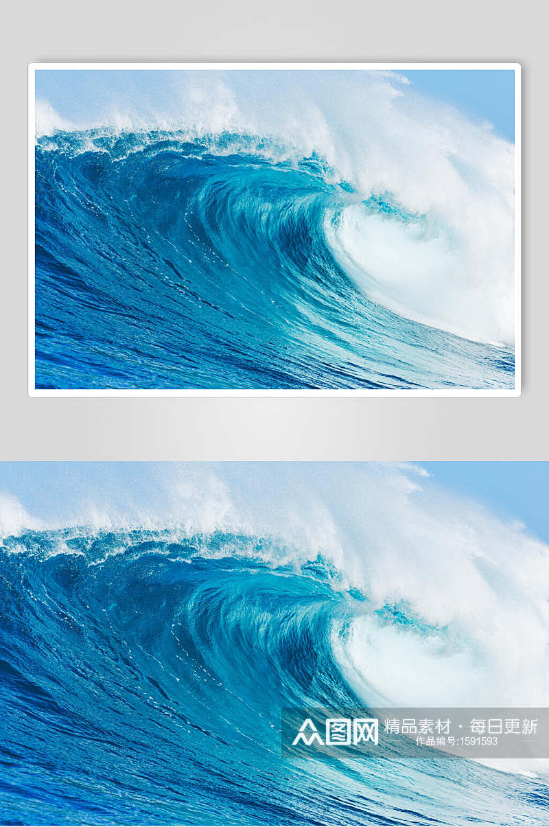 高清蓝色海浪图片素材