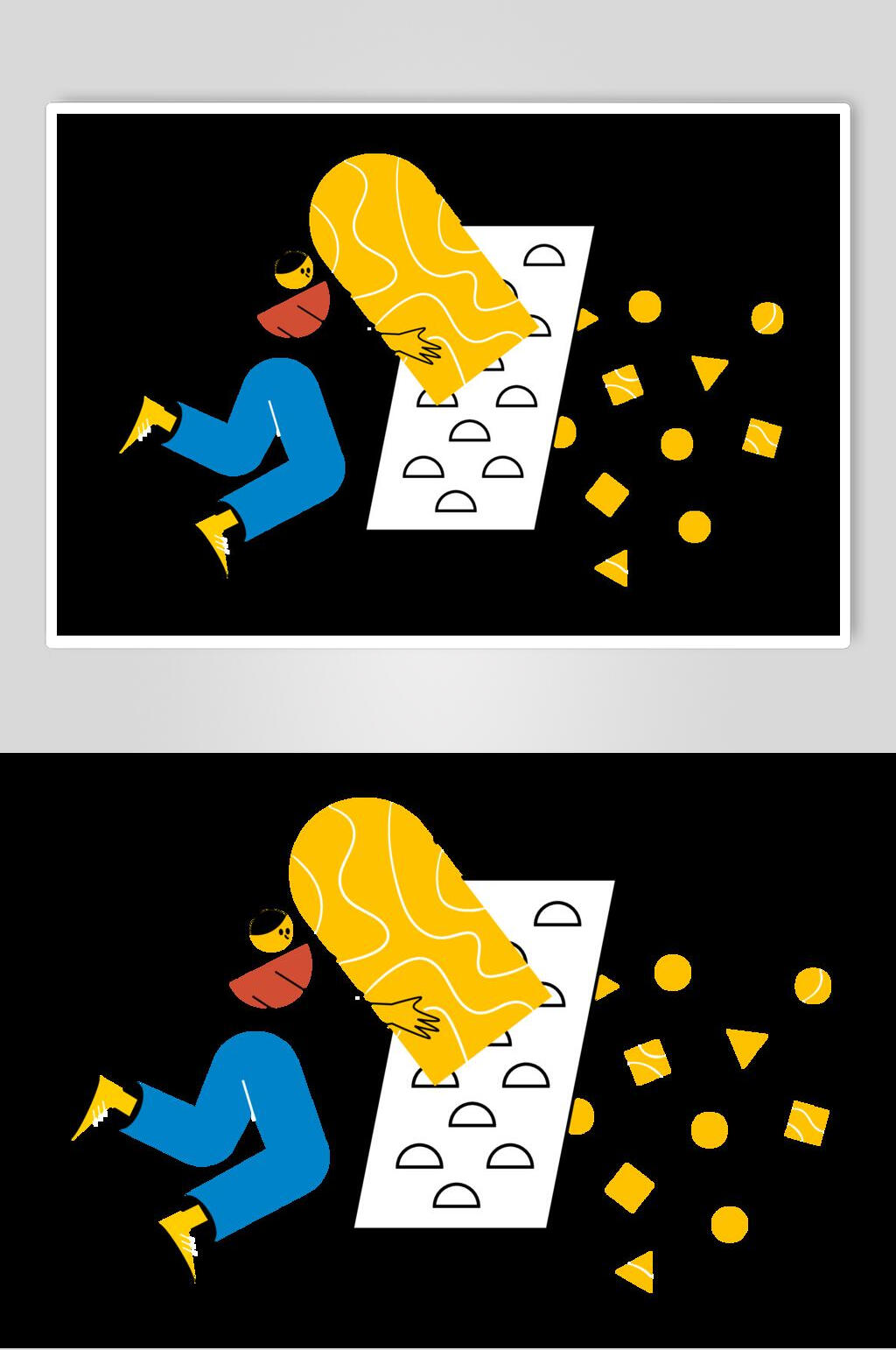 几何创意人物运动插画素材模板下载-编号1559328-众图网