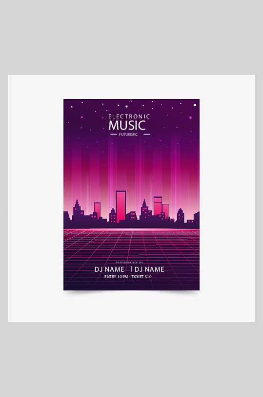 国外英文创意音乐节海报