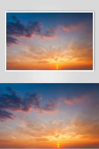 天空日落风景摄影图