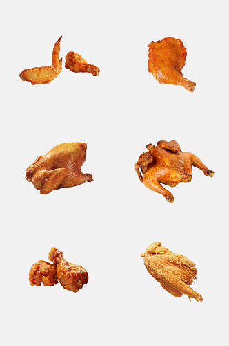 汉堡店西式快餐炸鸡小食图片元素素材