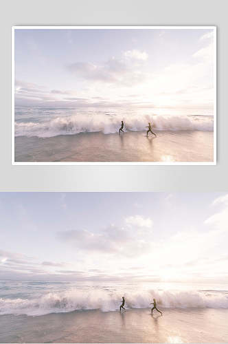 简约大海海浪景色高清图片