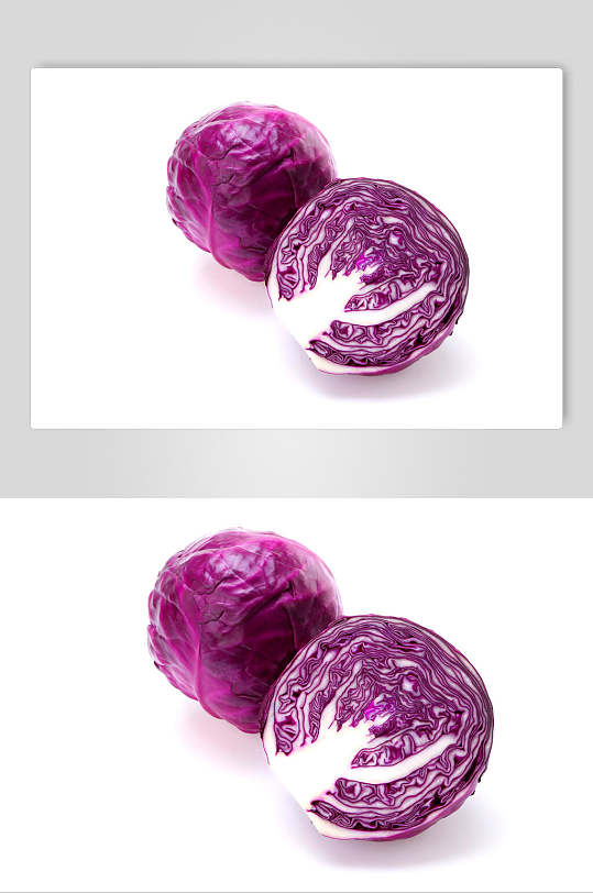 紫包菜瓜果蔬菜白底蔬菜高清图片