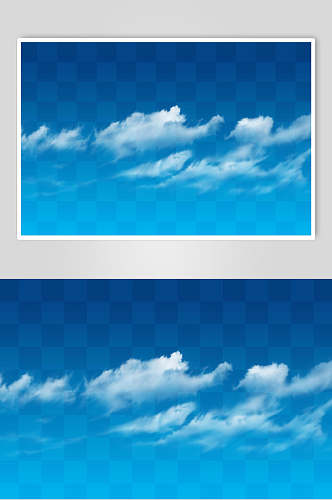 蓝天白云背景元素素材