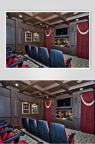 西式会议室实木家具高清图片