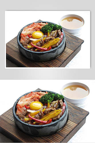 广式美食牛肉煲仔饭高清图片