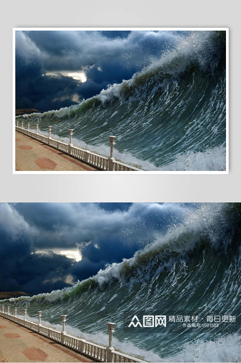 暴风雨海浪图片素材