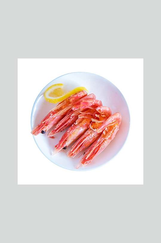 鲜红美味北极虾高清图片