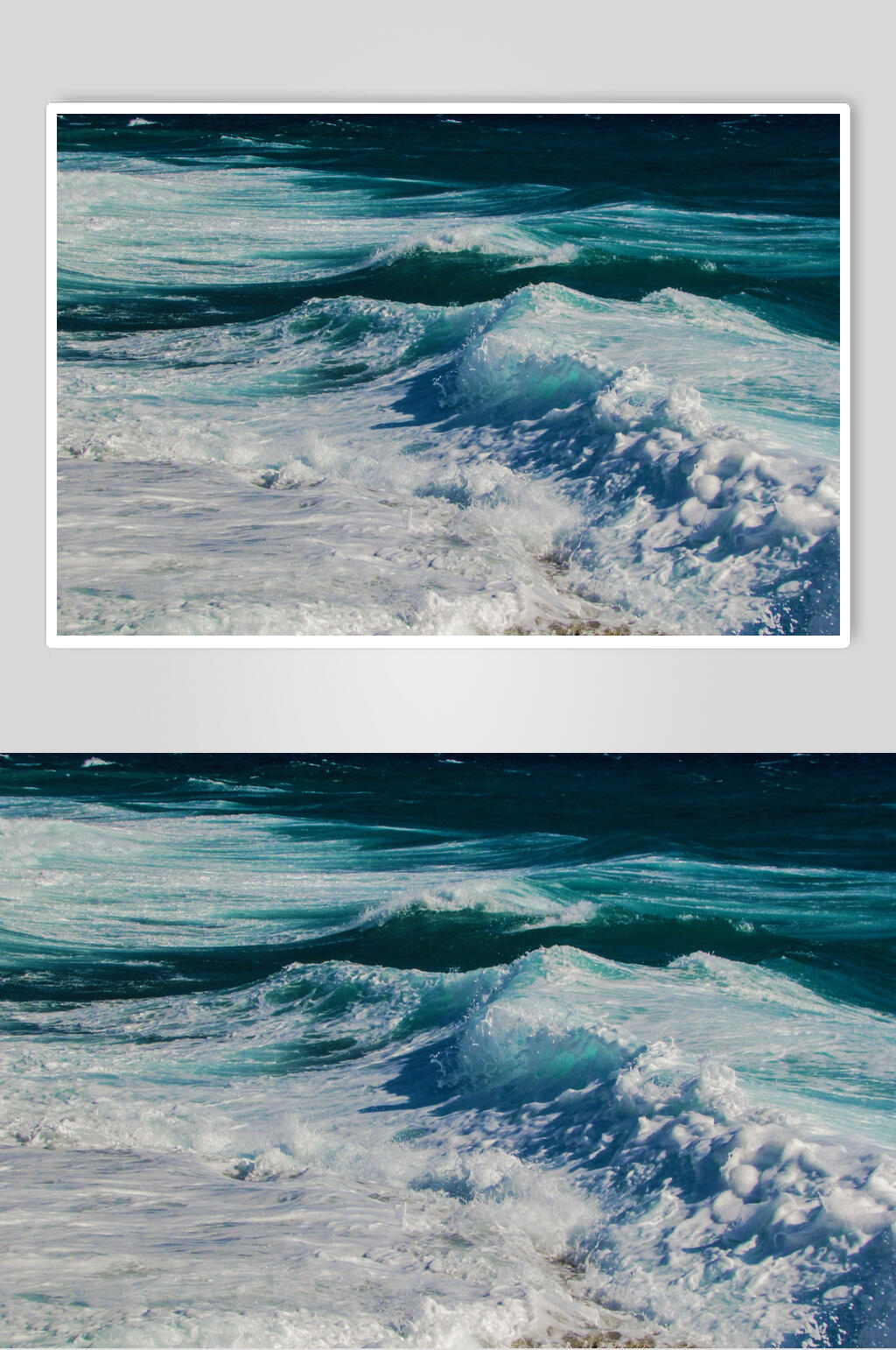 海浪图片蓝色海浪摄影图素材